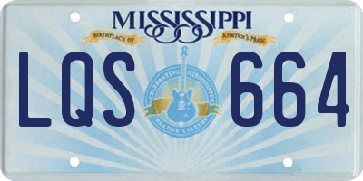 MS license plate LQS664