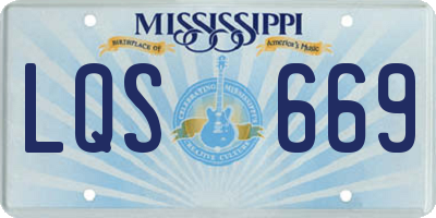 MS license plate LQS669