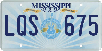 MS license plate LQS675