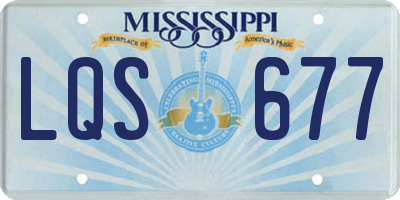 MS license plate LQS677