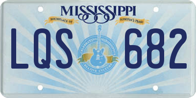 MS license plate LQS682