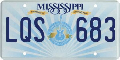 MS license plate LQS683
