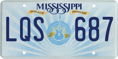 MS license plate LQS687