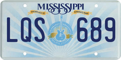 MS license plate LQS689