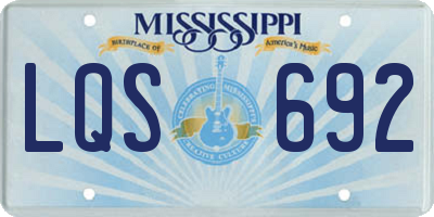 MS license plate LQS692
