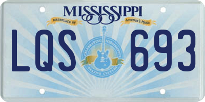 MS license plate LQS693