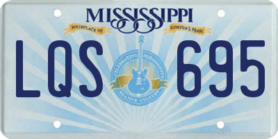 MS license plate LQS695