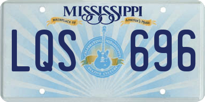 MS license plate LQS696