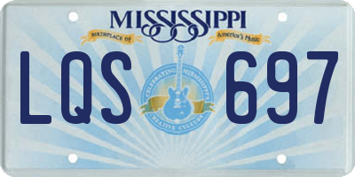 MS license plate LQS697