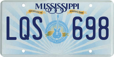 MS license plate LQS698