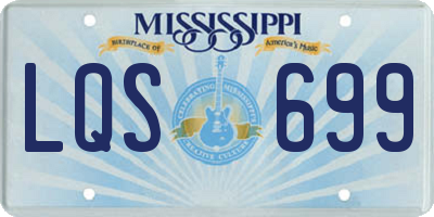 MS license plate LQS699