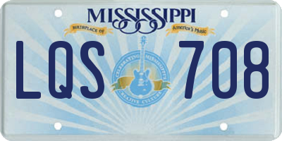 MS license plate LQS708