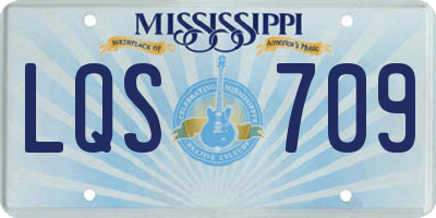 MS license plate LQS709