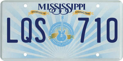 MS license plate LQS710