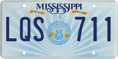 MS license plate LQS711