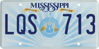 MS license plate LQS713