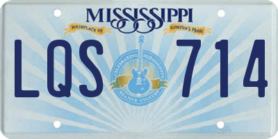 MS license plate LQS714