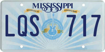 MS license plate LQS717