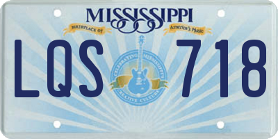 MS license plate LQS718