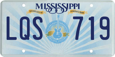 MS license plate LQS719