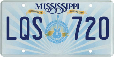 MS license plate LQS720