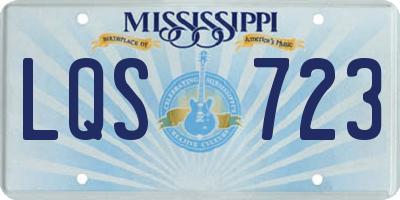 MS license plate LQS723