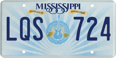 MS license plate LQS724