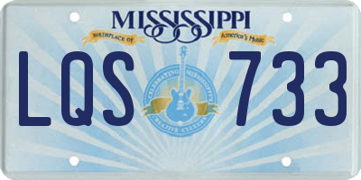 MS license plate LQS733