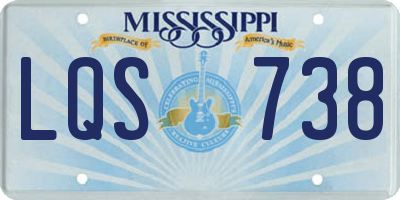 MS license plate LQS738