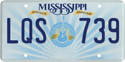 MS license plate LQS739