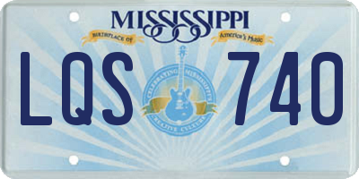 MS license plate LQS740