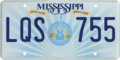 MS license plate LQS755