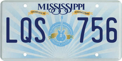 MS license plate LQS756