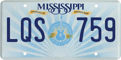 MS license plate LQS759