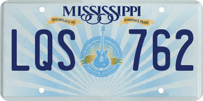 MS license plate LQS762