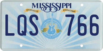 MS license plate LQS766