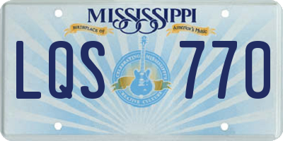MS license plate LQS770
