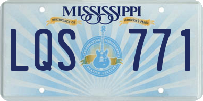 MS license plate LQS771