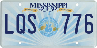 MS license plate LQS776