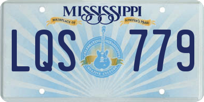 MS license plate LQS779
