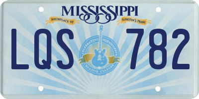 MS license plate LQS782