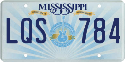 MS license plate LQS784