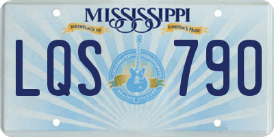 MS license plate LQS790