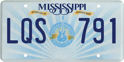 MS license plate LQS791