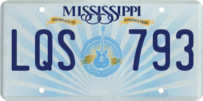 MS license plate LQS793
