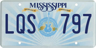 MS license plate LQS797