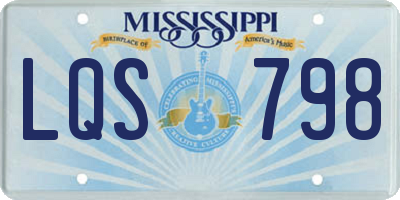 MS license plate LQS798