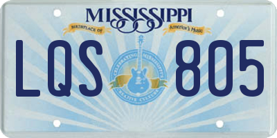 MS license plate LQS805