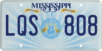 MS license plate LQS808