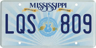 MS license plate LQS809